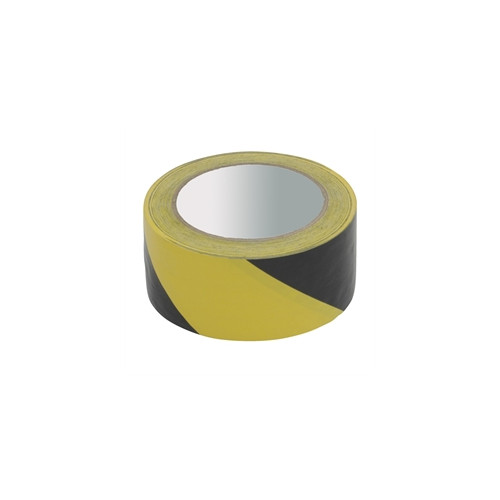 Gulvopm�rkningstape 50mm x 33m gul/sort