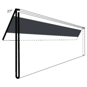 Etiketholder 27� EXB magnet, 210x39 mm, 50 stk