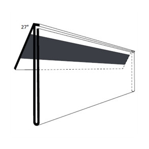 Etiketholder 27� EXB magnet, 210x39 mm, 50 stk