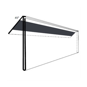 Etiketholder 45� EXB magnet, 210x39 mm, 50 stk