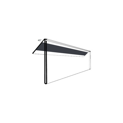 Etiketholder 45� EXB magnet, 210x50 mm, 50 stk