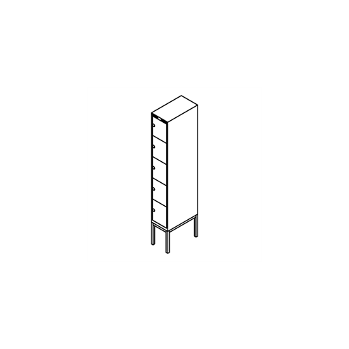 Garderobeboks forst. r�rsokkel, lige tag, 1x5 300 mm