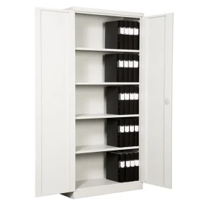 St�lskab FS210 inkl. 4 hylder 1980x1000x440mm hvid/hvid