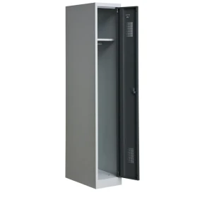 Garderobeskab KS310 1/1, gr�/m�rkegr�