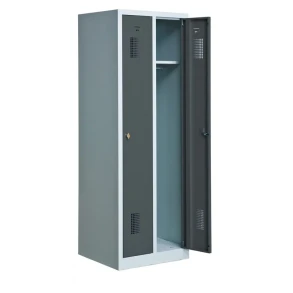 Garderobeskab KS320 2/1, gr�/m�rkegr�