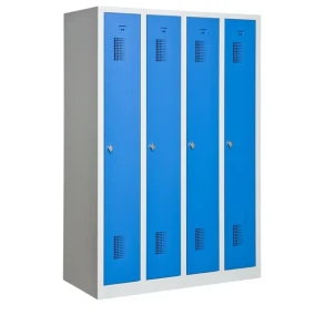 Garderobeskab KS340 4/1, gr�/bl�