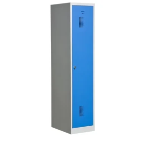 Garderobeskab KS410 1/1, gr�/bl�