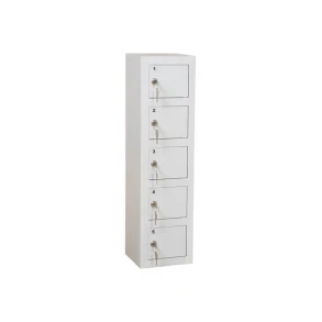 Sm�rumsskab med 5 rum gr�/gr�