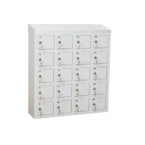 Sm�rumsskab, mobilladeskab med 20 rum gr�/gr�