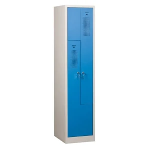 Z-Boxskab KSZ 1x2, cyl.l�s, gr�/bl�