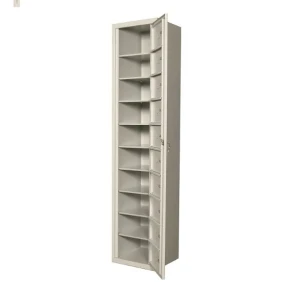 Rent�jsskab 1x10, H1980xB420xD410mm, gr�/gr�