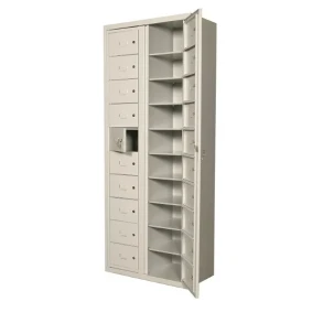 Rent�jsskab 2x10, H1980xB765xD410mm, gr�/gr�