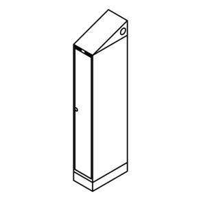 Garderobeskab sokkel, skr�tag, 1x1, 300 mm
