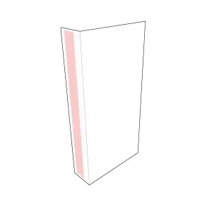 Gangskilt 90� GS 100x210 mm, transparent