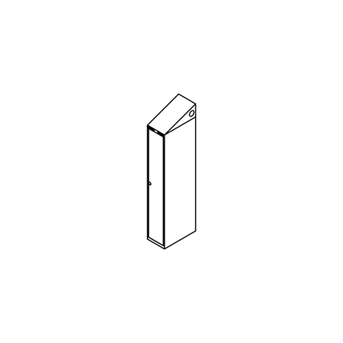 Garderobeskab u/ben, skr�tag, 1x1, 300 mm