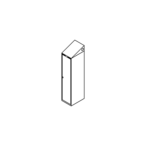Garderobeskab u/ben, skr�tag, 1x1, 400 mm