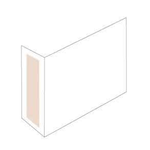 Gangskilt 90� GS 150x150 mm, transparent