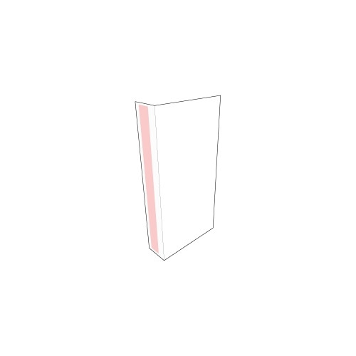 Gangskilt 90� GS 100x210 mm, transparent