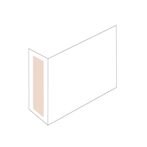 Gangskilt 90� GS 150x150 mm, transparent