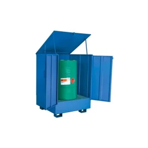 Spildbakke 1 tromle - st�ende, lukket, bl�