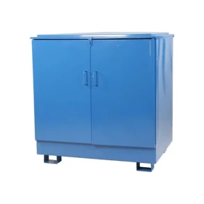 Spildbakke 4 tromler - st�ende, lukket, bl�