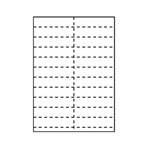 Etiketark A4, 22 stk 105x26 mm etiket./ark, hvid
