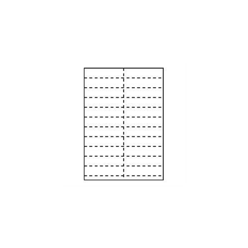 Etiketark A4, 22 stk 105x26 mm etiket./ark, hvid