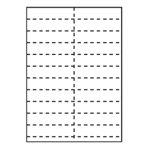 Etiketark A4, 22 stk 105x26 mm etiket./ark, hvid
