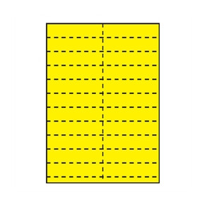 Etiketark A4, 22 stk 105x26 mm etiket./ark, gul