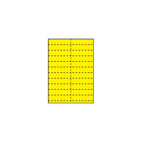 Etiketark A4, 22 stk 105x26 mm etiket./ark, gul