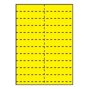 Etiketark A4, 22 stk 105x26 mm etiket./ark, gul