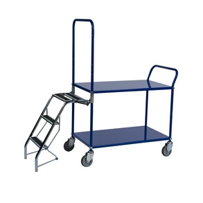 Plukkevogn bl� med stige