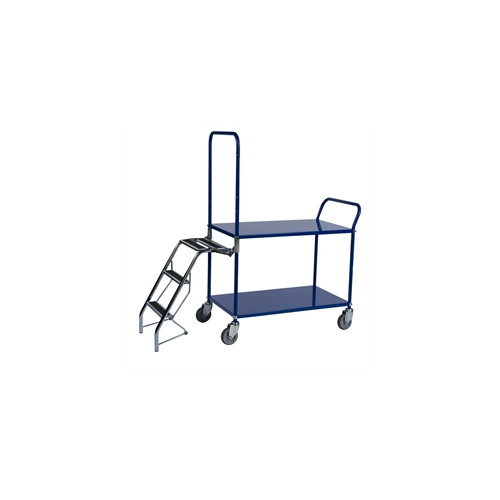 Plukkevogn bl� med stige