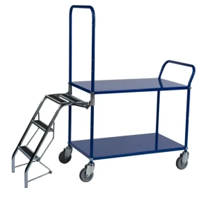 Plukkevogn bl� med stige