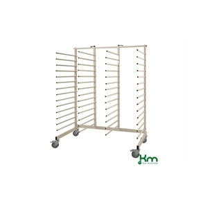 T�rrevogn med 14x4 plastovertrukne pinde