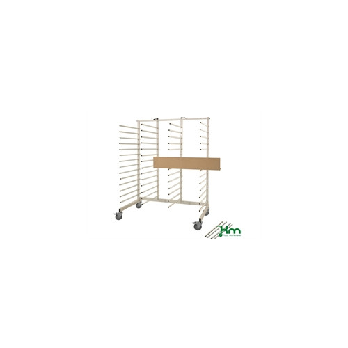 T�rrevogn med 14x4 plastovertrukne pinde