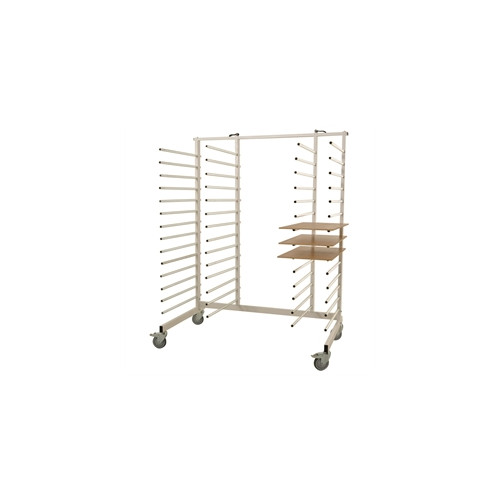 T�rrevogn med 14x4 plastovertrukne pinde
