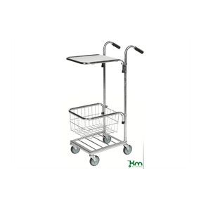 Minivogn med 1 hylde og 1 tr�dkurv
