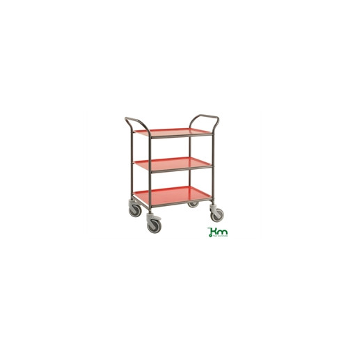 Bakkevogn, 3 plastbakker, antracit/r�d