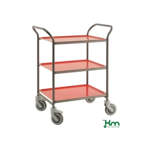 Bakkevogn, 3 plastbakker, antracit/r�d