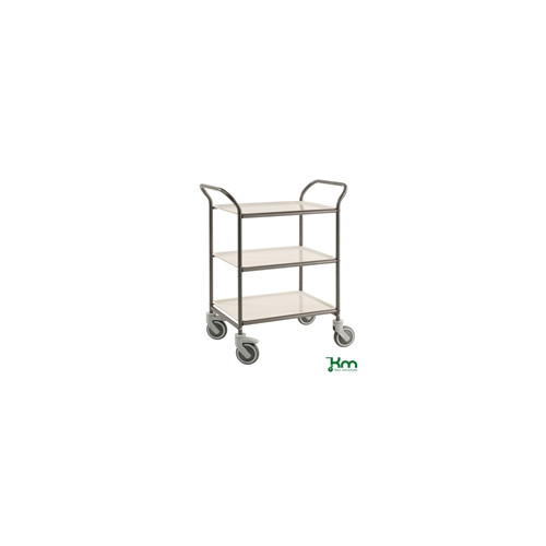 Bakkevogn, 3 plastbakker, antracit/hvid