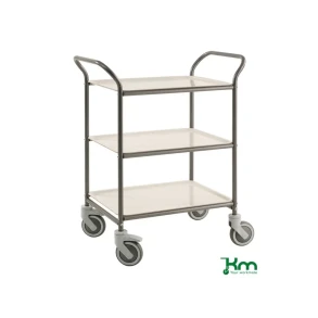 Bakkevogn, 3 plastbakker, antracit/hvid