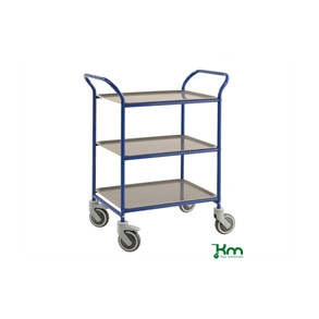 Bakkevogn, 3 plastbakker, bl�/antracit