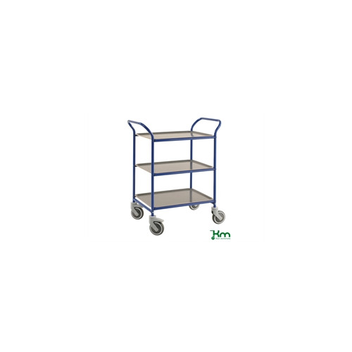 Bakkevogn, 3 plastbakker, bl�/antracit