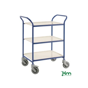 Bakkevogn, 3 plastbakker, bl�/hvid