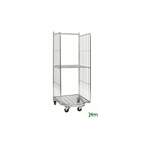 Rullecontainer stakbar, 2 s, 1 hylde