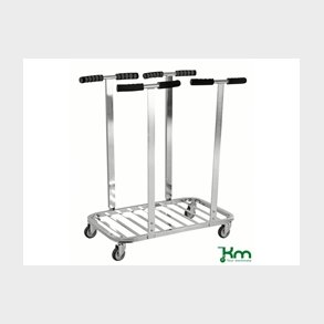 Affaldsvogn dobbelt, til 125 ltr. affaldss�kke, galv.