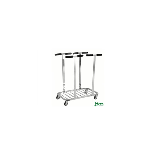 Affaldsvogn dobbelt, til 125 ltr. affaldss�kke, galv.