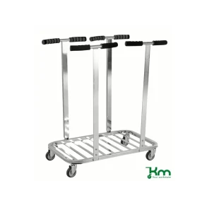 Affaldsvogn dobbelt, til 125 ltr. affaldss�kke, galv.