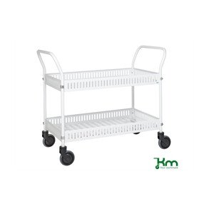 Kurvevogn, 2 kurvehylder, hvid